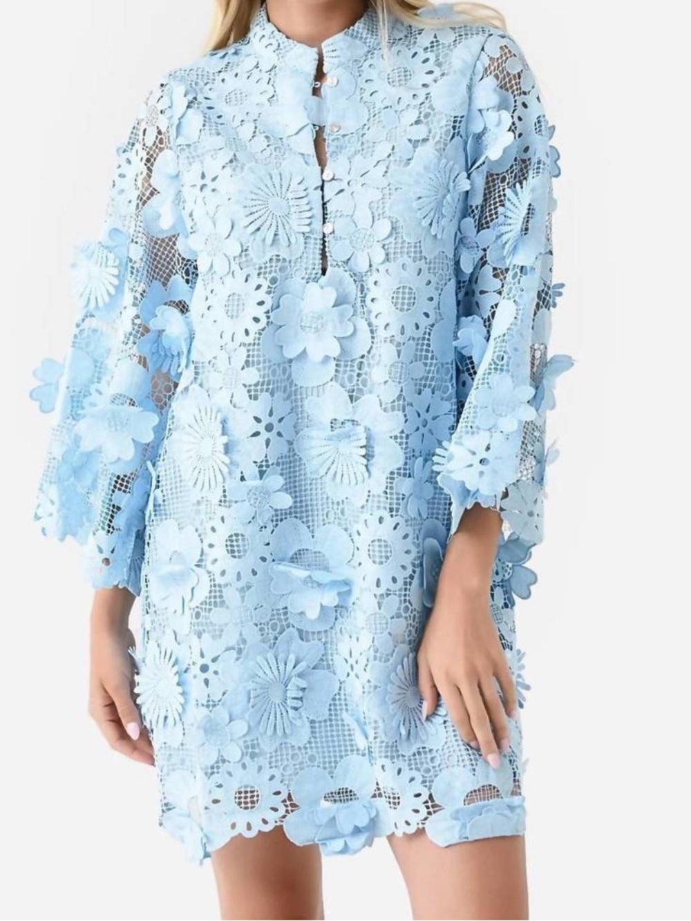 J. Marie Seraphina Baby Blue Mini Dress NWOT